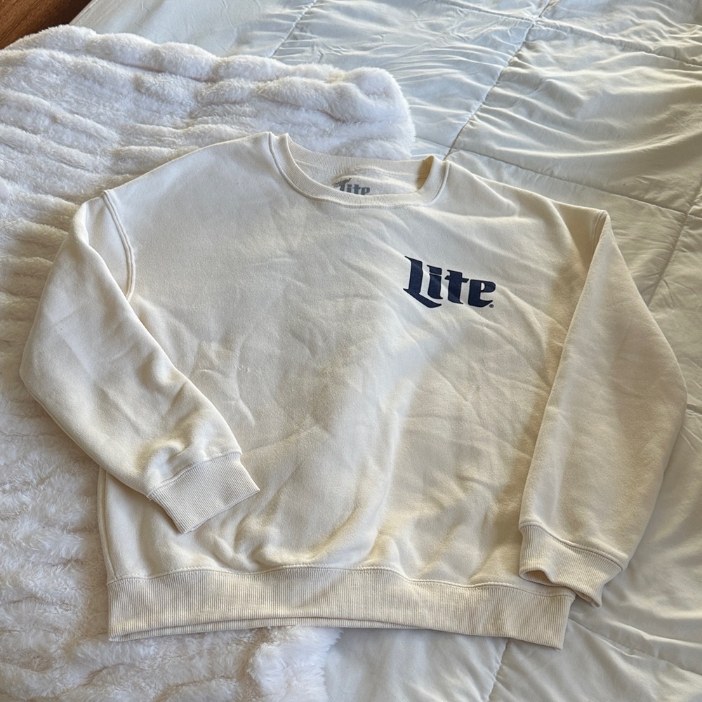 Hybrid Apparel Cream Crewneck Sweater